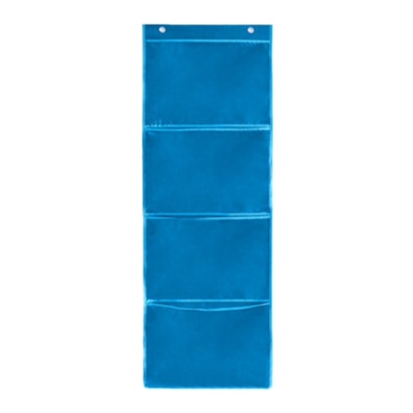 Pocket Chart Käytännöllinen ripustuslaukku Haning Seinäarkiston organizer korttikuville Blue - 4 squares