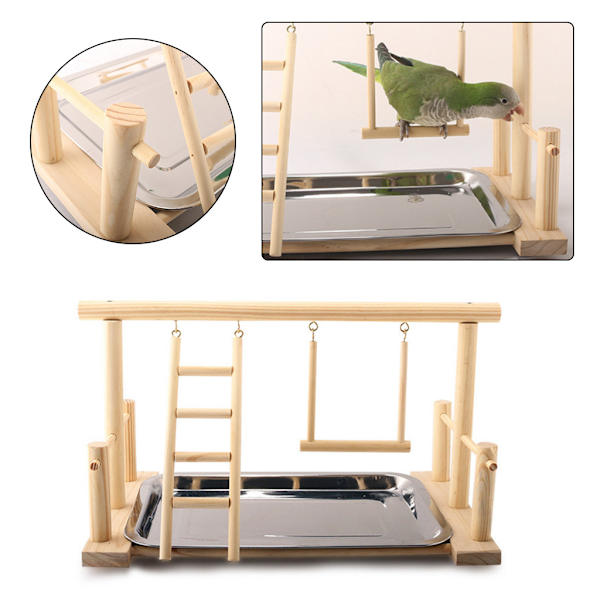 Parrot Playground Cage Puulelut Conure Parakeetille Play Rest Ladder Climbille