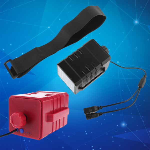 Bärbar batterilåda 18650 organizer för case med USB 5V för DC 16,8V power för cykel LED-ljus mobiltelefon Red