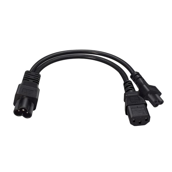 MultiDevice strømforsyningskabel 30 cm længde C6 han til C5 hun C13 stik