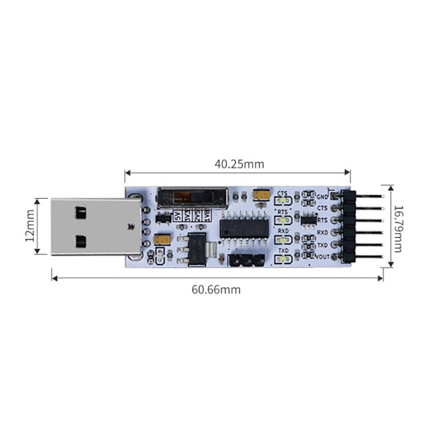 MultiVoltage USB til TTL Seriel Konverter Modul Til Indlejrede Systemer IoT