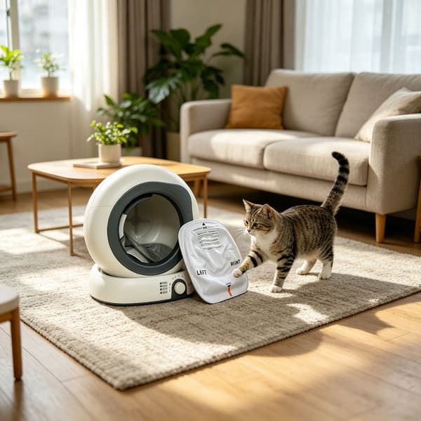 Ersättningsdel för automatisk kattlåda, basfoder, matta för självrengörande kattlåda