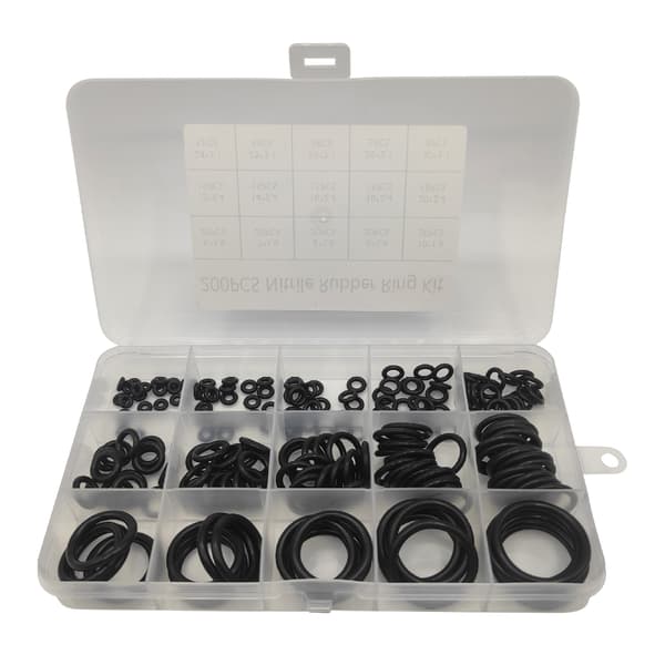 200 st O-ringar Gummi O-ringar Sortimentset VVS Packningar Distanser Kit