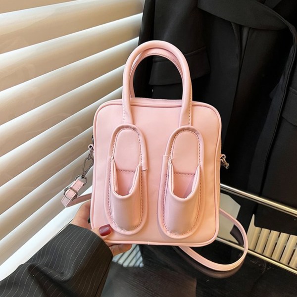 Dame PU Skulderveske Søt Slippers Crossbody Bag Liten Handbag Messenger Bag Purple