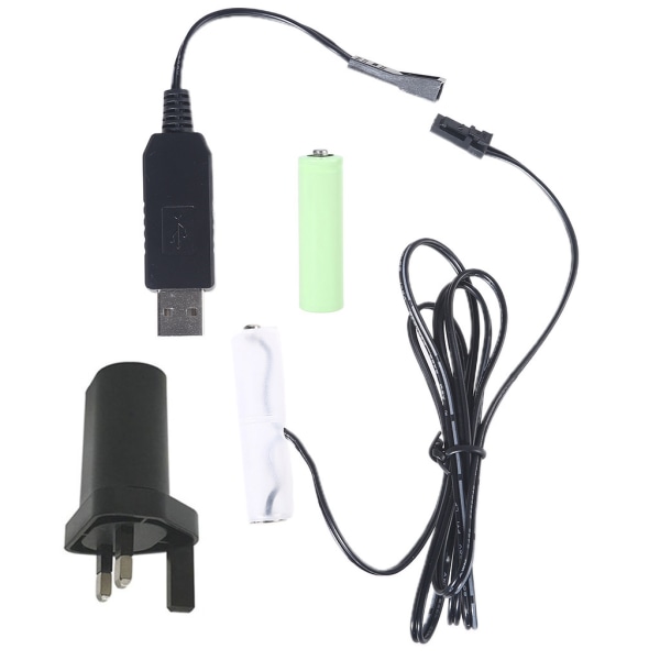 Universal Konvertera AA-batterienhet till AC eller USB driven för jul LED-ljusleksaker Klocka Fjärrkontroller FM-radiokamera null - UK 3V models
