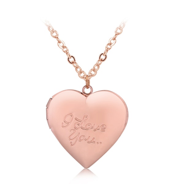 Vintage Love Heart Choker Halsband Mode Fotoram Minne Medaljon Hänge Halsband För Kvinnor Charm Smycken null - XL1040