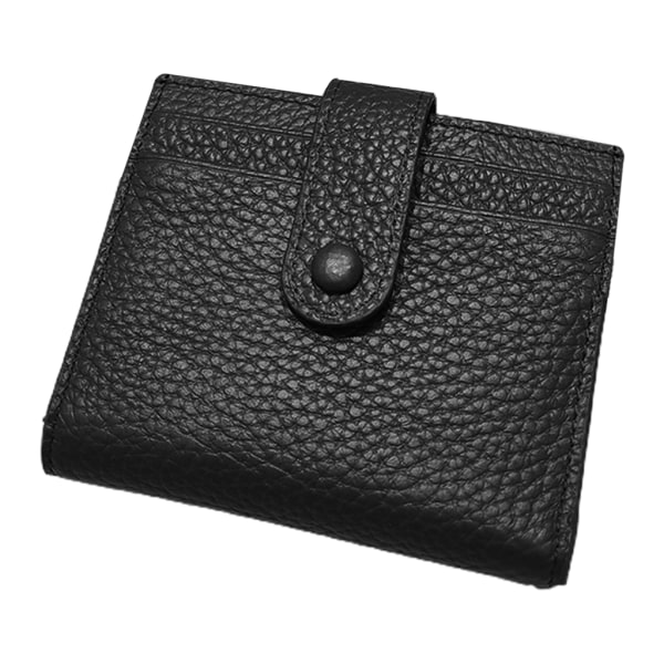 Kvinnors kort liten plånbok dam lädermynt Business Kreditkortsinnehavare Pengar Slim Plånbok Organizer Black