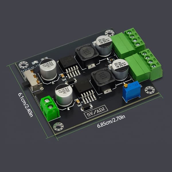 Dobbelt Output LM2596 Potentiel Regulator 5V Modificerbar Effektiv Nedstigningsprocessor Komponent