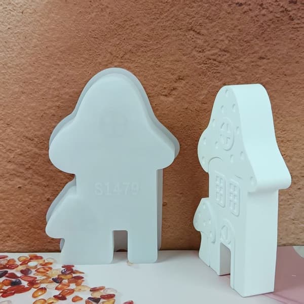 3D Svampehus Silikone Lysforme Nem Afstøbning Silikone Sæbeforme