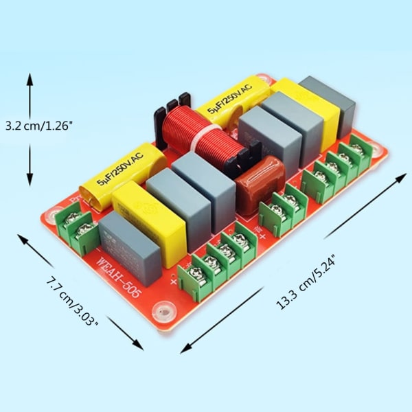 5-vägs delningsfilter Frekvensavdelare Två Hög Två Mellan Ett Lågt HiFi-filter