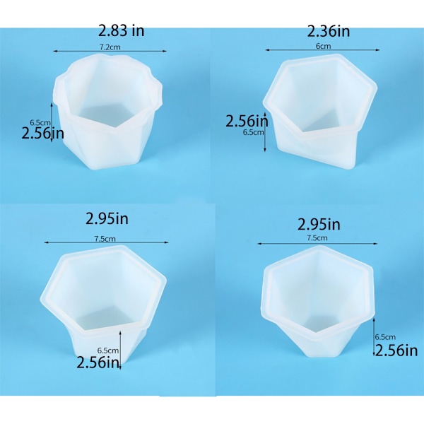 3D uregelmæssig silikonestøbeform Epoxyharpiksstøbehåndværksmateriale Non-stick C