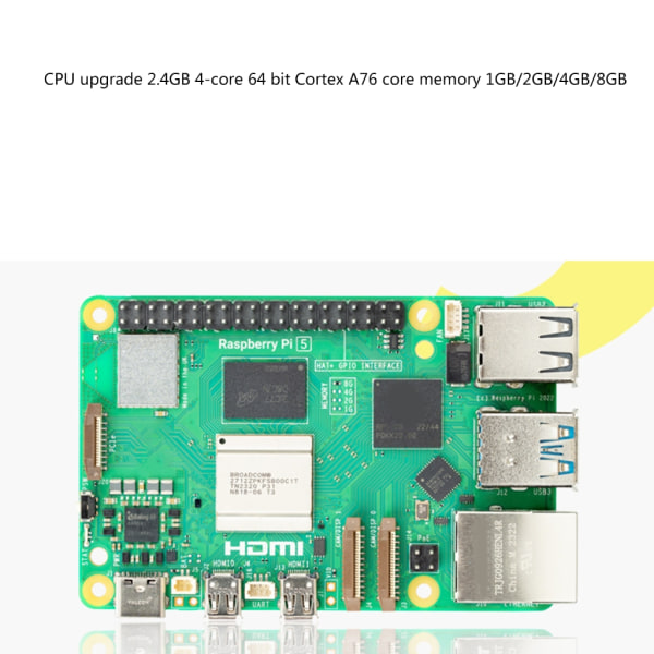 För RPI 5 4/8GB RAM Development Board 40Pin Header Trådlös Bluetooth-kompatibel null - 8G