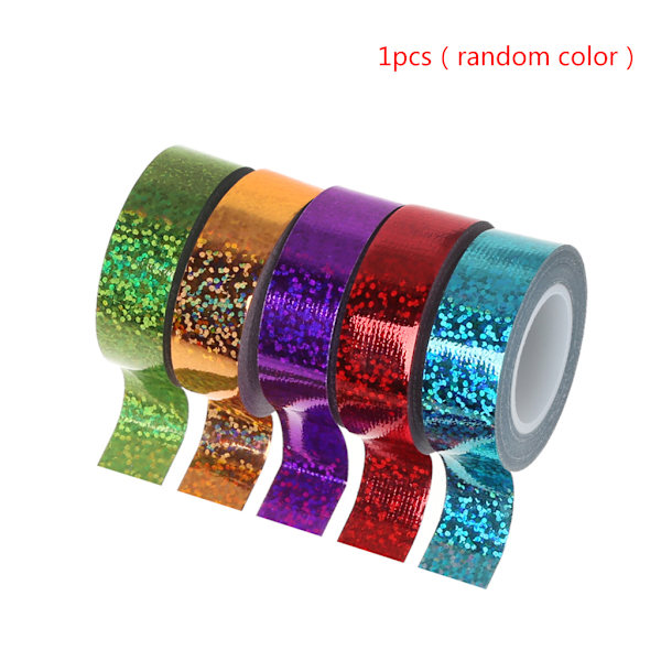 Tee-se-itse Scrapbooking-työkalut Vanteet Tikku Naamioteippi Rytminen Voimistelu Koriste Holografinen RG Prismaattinen Glitter Teippi