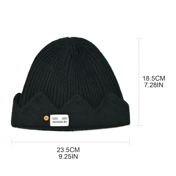 Strikhue Hat Vinter Varm Baby Kids Cap Cirkel Krone Melon Hat til Børn Holdbar Dark gray