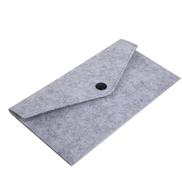 Filt lagringshylse veske Filt lommebok lommeholder bag for kort pengepenner Chocolate
