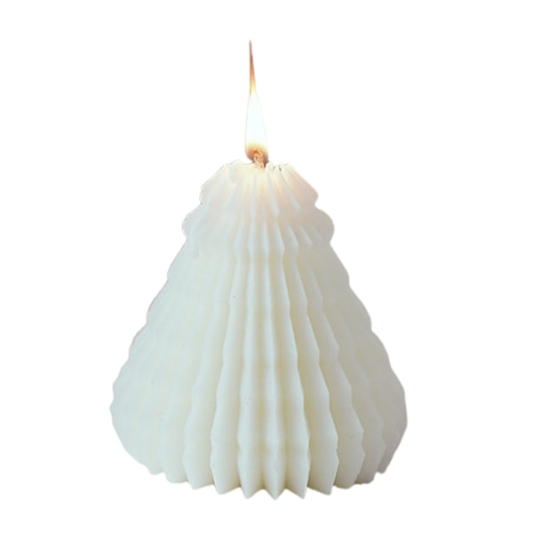 Kreativt juldoftljus Unik julklapp för kvinnor, festljus i 3D-form för festlig dekoration White