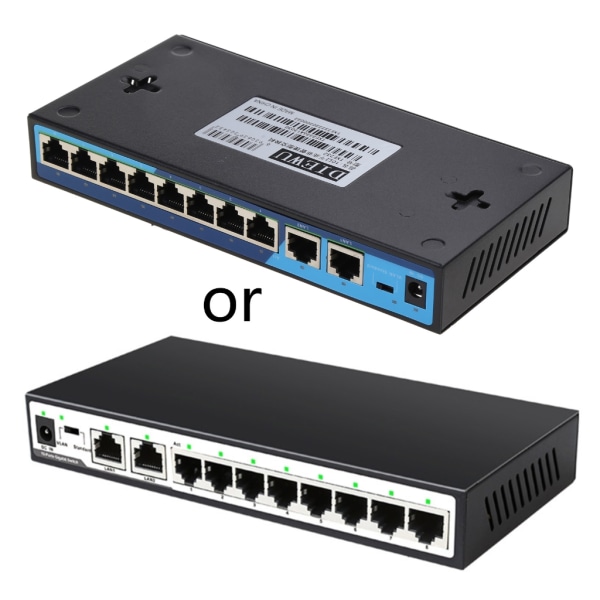 10 portar skrivbord - 1000 Mbps nätverksswitch Gigabit- RJ45 Ethernet VLAN Switcher