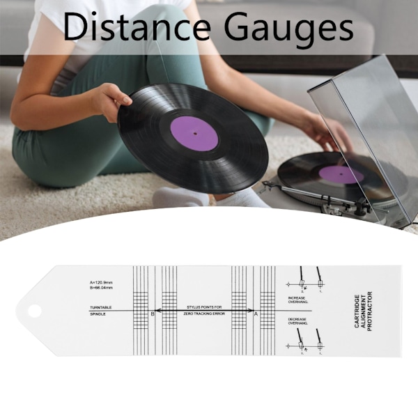 Platespillere Tonearm Kalibreringslinjaler for Nøyaktig LP-avspilling