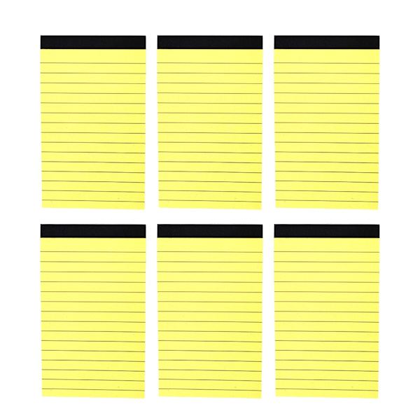 Mini notesblokke lomme notesbog, 6 stk 3x5 tommer lille skriveblok tomt foret papir