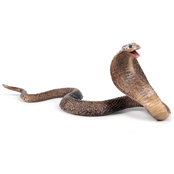 Videnskabeligt realistisk slangelegetøj til børn og voksne Tricklegetøj solid simuleret til kobra Lindre stress for have-skræmmefugle