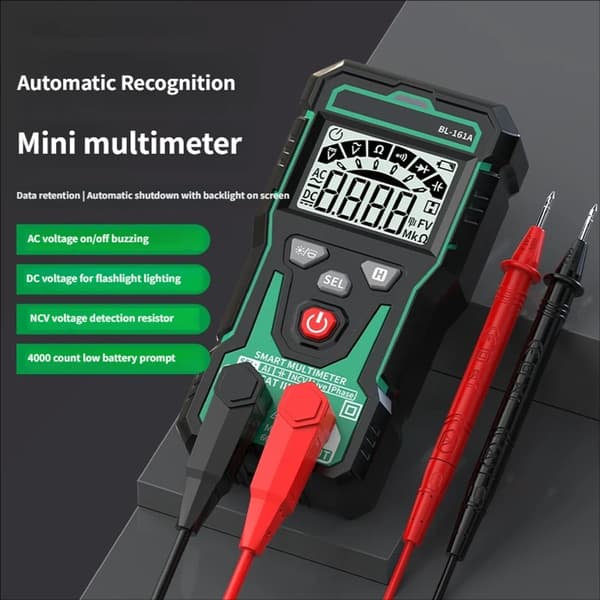 Digitalt Display Mini Multimeter til Nøjagtig Spændings- og Modstandstest
