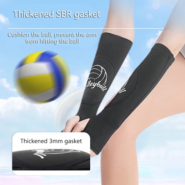 Volleyball håndledsbeskytter albue passerende underarmsærme volleyball håndbeskytter Blue S/M