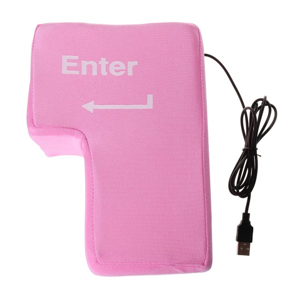 USB Big Enter for Key Decompression Stor Enter for Key Computer Vent Button Desktop Pude til Programmer Stress Relief
