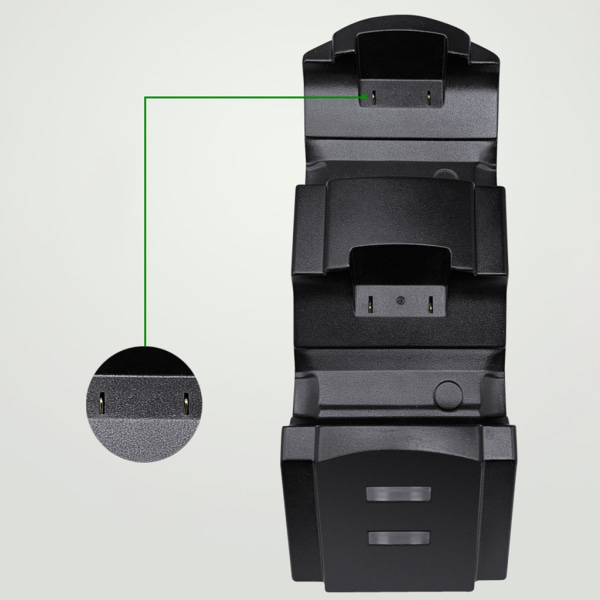 Uppgraderad kontrollladdare, snabbladdningsadapter, dockningsstation för laddstation kompatibel för med Dual X one S/X ELITE Control Black