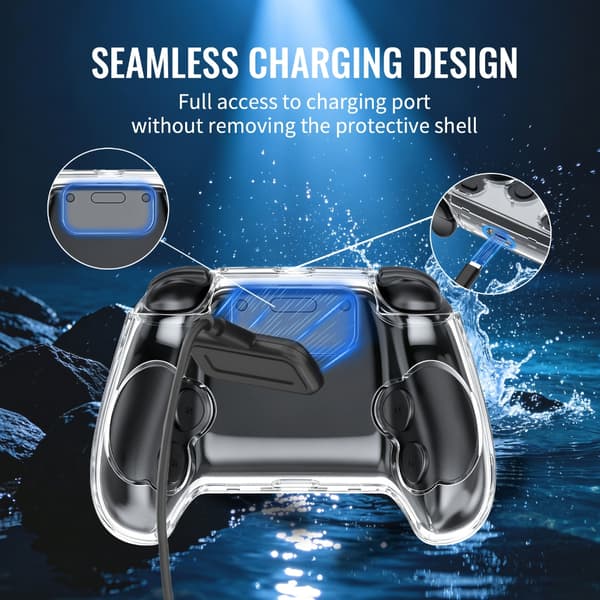 Klar Snap-On Controller Beskyttelsesskal Nem at Bruge til Steam Controller 2