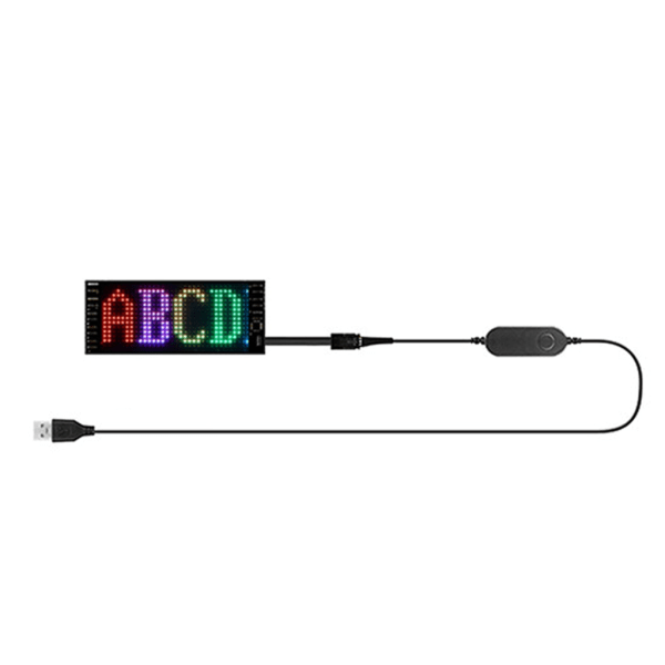 Flexibel LED-pixelpanelsskärm Rullande text med Bluetooth-kompatibel anslutning Passar för anpassade meddelanden 7x17cm