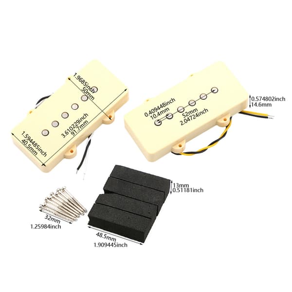LP Style Gitarr Single Coil Gitarr Pickups Hals och Stall Pickup Ersättningar