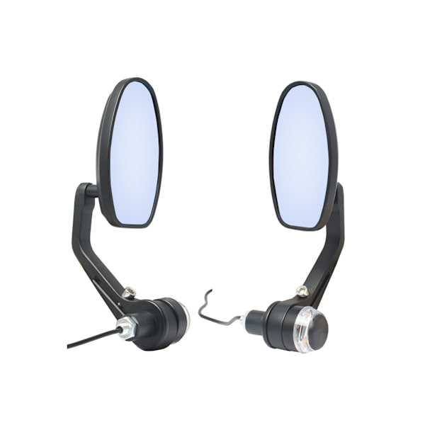 Universal Motorcykel Scooter Cykel LED Blinklys Indikator Bakspejl 10MM Side Refleks Spejle 2 stk.