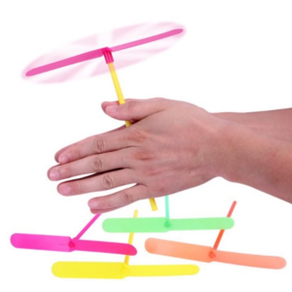 Easy Flying Toy Sommarpresent Trädgårdsleksak Bambu Dragonfly för pojkar Flickor 3/4/5/6