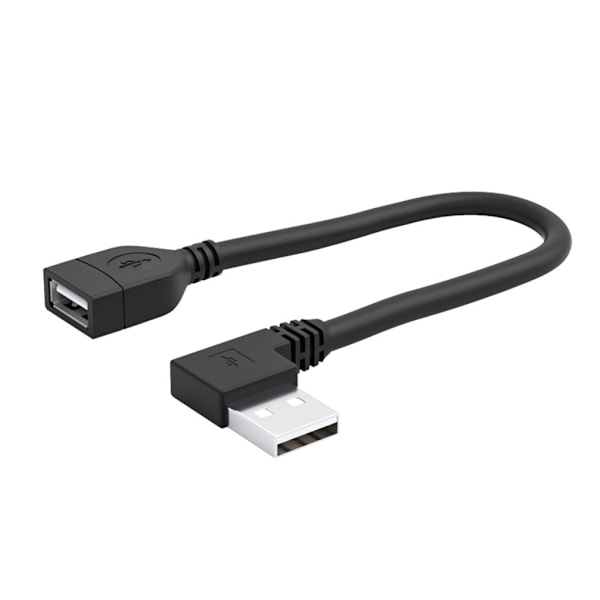 USB 2.0 uros-naaras kaapeli USB 2.0 jatkokaapelin tiedonsiirtolinja 90° kulmikas suora/kyynärpää USB liitinjohto