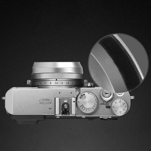 Dammtät linsskydd cap cover skydd för Fuji XF10 X70 X100 kamera  Silver River Logo