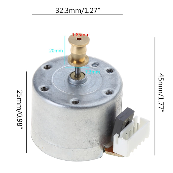 Fonograf grammofon Metal pladespillermotor til DC 12V pladespillerdele