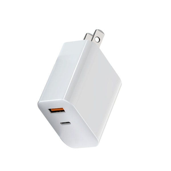 USB C Vegglader 65W Dual Port USB C USB A Lader Dobbel hurtigladerblokk GaN Slitesterk kompakt strømadapter