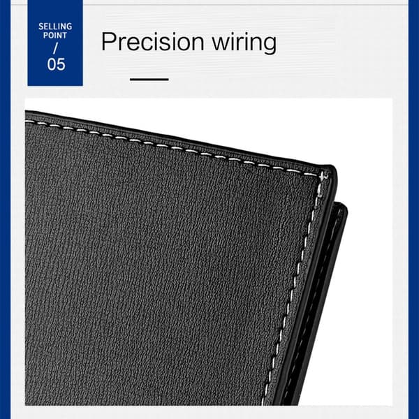 Bifold korttipidike Multi Slot Card Case Taskulompakko PU Kukkaro Käteispidike Black