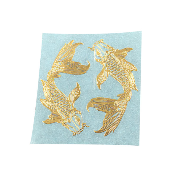 2 stk./par gylden karper fisk epoxy harpiks form materiale metal klistermærke DIY håndlavede smykker fyldninger mærkat tatovering tilbehør til telefon til sag fremstilling