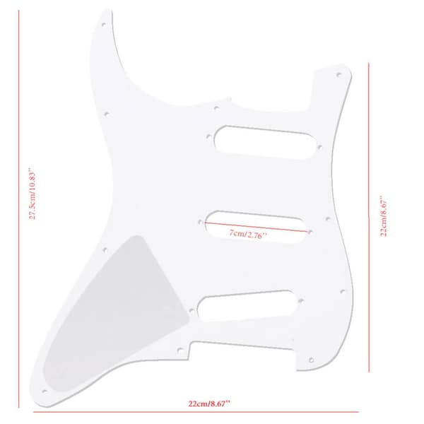 Hvid Tortoise til Shell Pickguard 3 Ply Scratch Plates til Fender Ny
