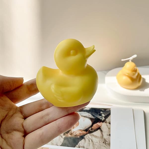 3D Andeformede Silikonformer For Håndlaget Stearinlys, Såpe, Iskuler, Gipsfigur