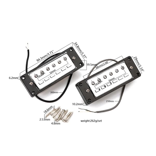6-strängad gitarr Humbucker Pickup Ersättning Elektrisk Gitarr Delar Hållbar