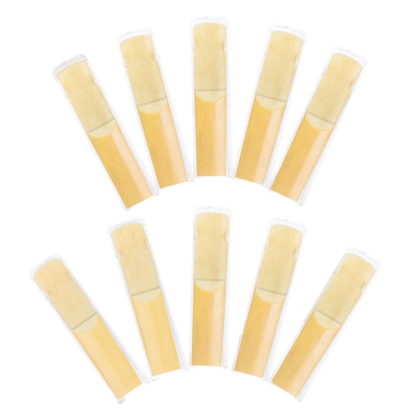 10 st Alto Saxofon Reeds Storlek 2.5 med Individuell Box, Reeds Styrka 2 1/2 Alto