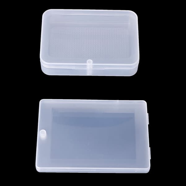 Rektangulær Plast Gjennomsiktig Klar Oppbevaringsboks Samling Beholder Organizer