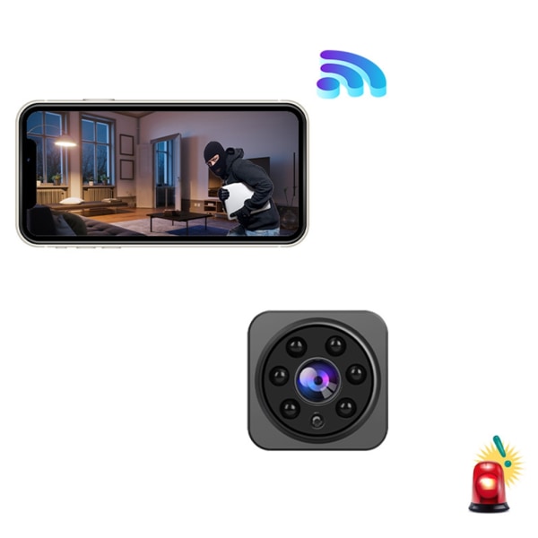 1080P säkerhetskamera WiFi-kamera Säkerhetskamera Trådlös minisäkerhetskamera Liten hemlig kameraövervakningskamera