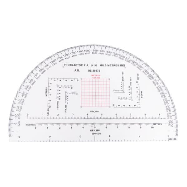 MP-1 Map Scale Fleksibel MP-1 Coordinate Scale Militære vinkelmålere til udendørs null - MP3
