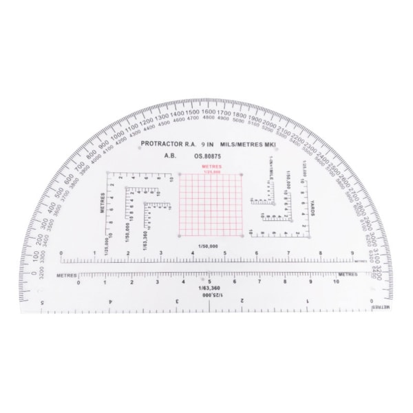 MP-1 Map Scale Fleksibel MP-1 Coordinate Scale Militære vinkelmålere til udendørs null - MSR2