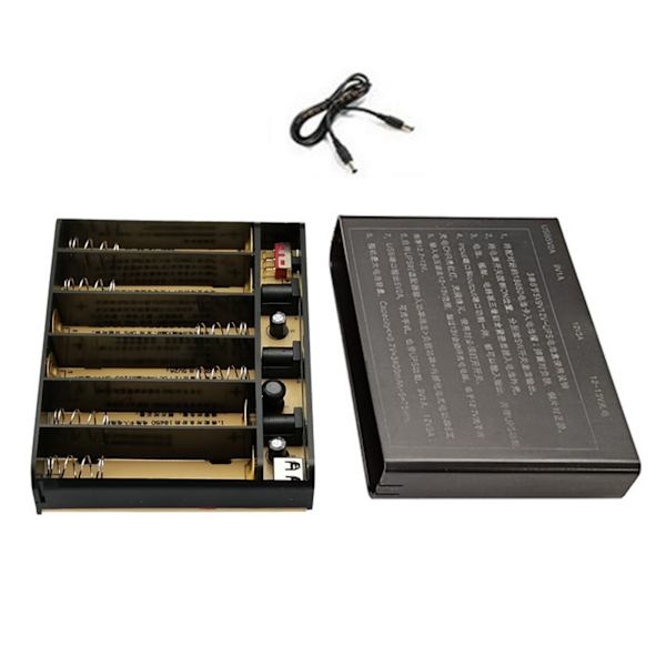 USB 5V DC 9V 12V lähtö 6x 18650 akku UPS DIY Power Bank Box reitittimelle matkapuhelin tabletti modeemi CCTV kamera LED La