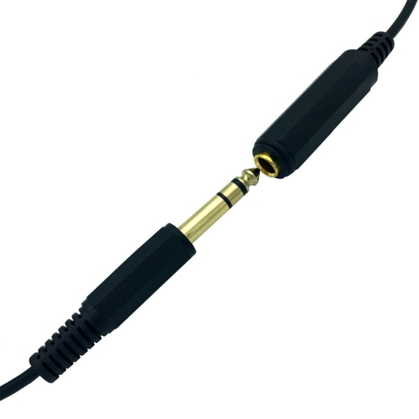 3,5 mm 1/8" hane till 6,35 mm 1/4" hona ljudkabel Mikrofon ljudförlängningskabel Lätt och flexibel 1,5 m null - B