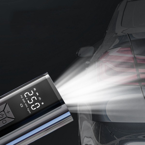 Elektrisk uppblåsningspump för bil Smart-Digital luftkompressor Däcktrycksdetektor null - Wireless